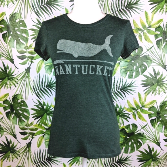 Co.Ed Nantucket Whale Green T-Shirt (Size: Medium) - Picture 1 of 10
